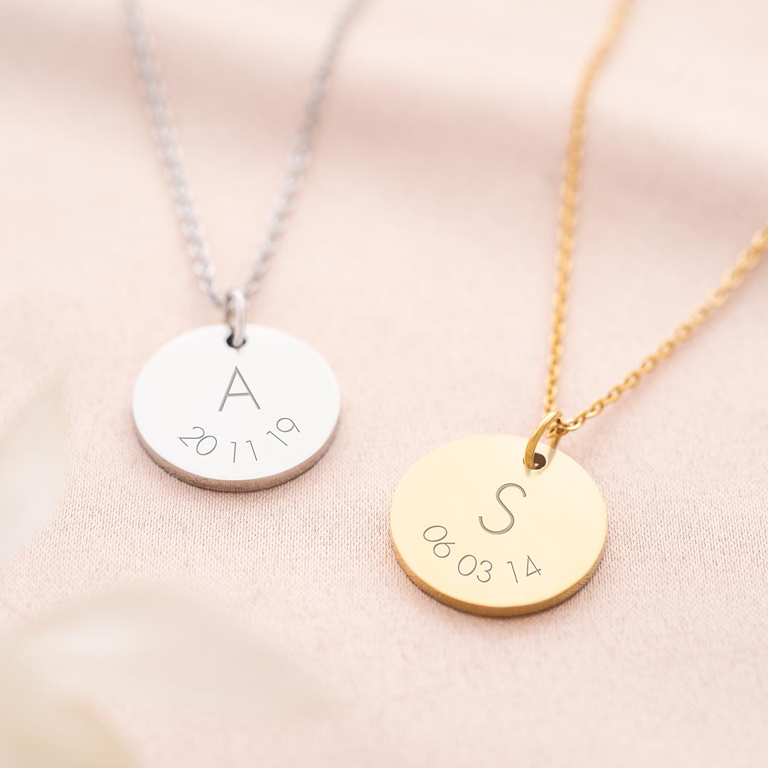 Asta Initial and Date Personalised Necklace