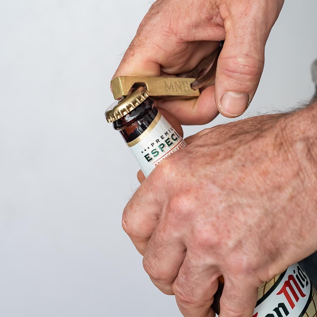 Auric Brass Mens Personalised Bottle Opener
