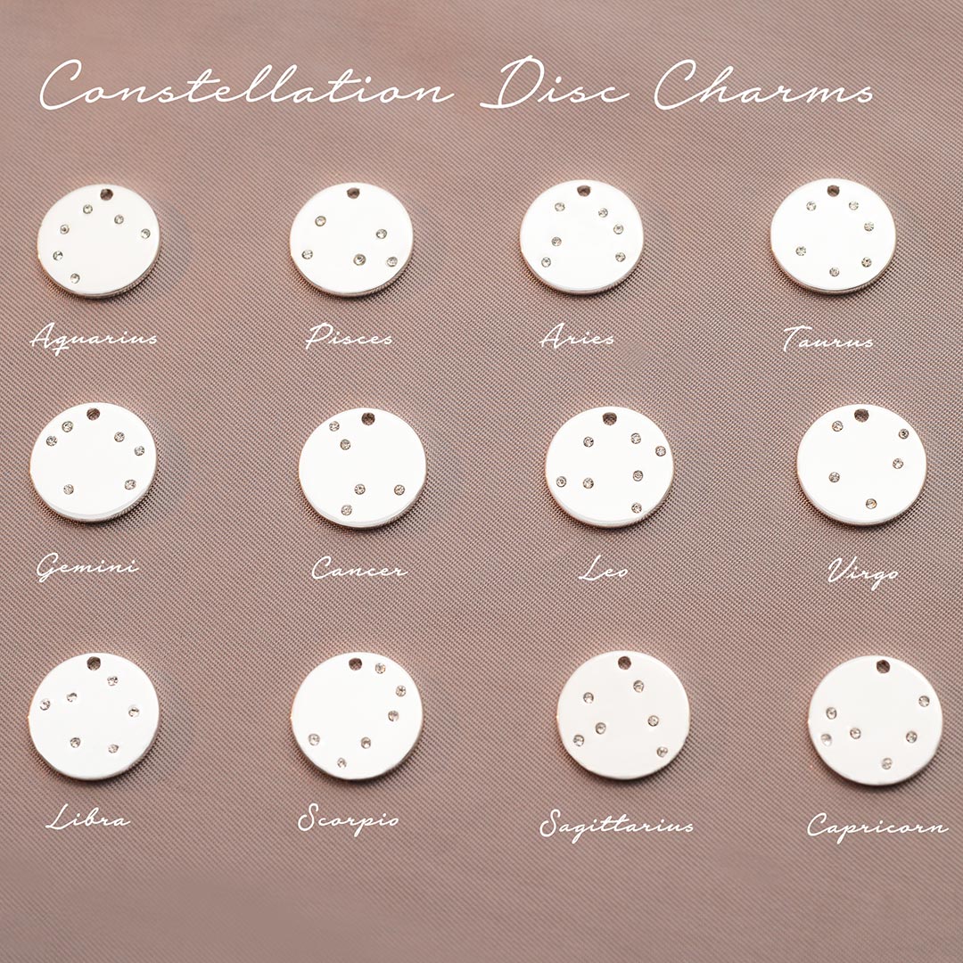 Constellation Disc Charm for Jewellery Making