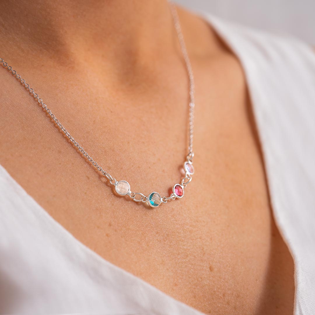 Create Your Own Personalised Family Birthstone Necklace