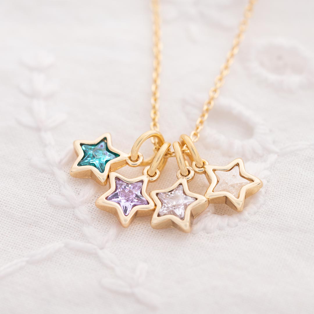 Family Star Birthstone Personalised Necklace