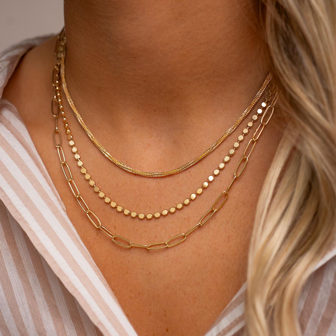 Layered Mixed Statement Chain Personalised Necklace