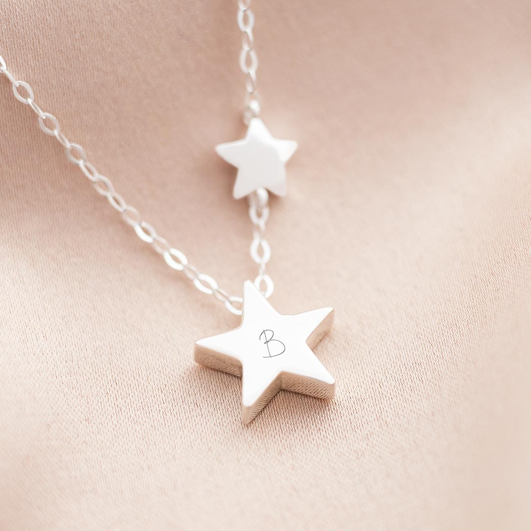 Sterling Silver My Lucky Star Personalised Kids Necklace