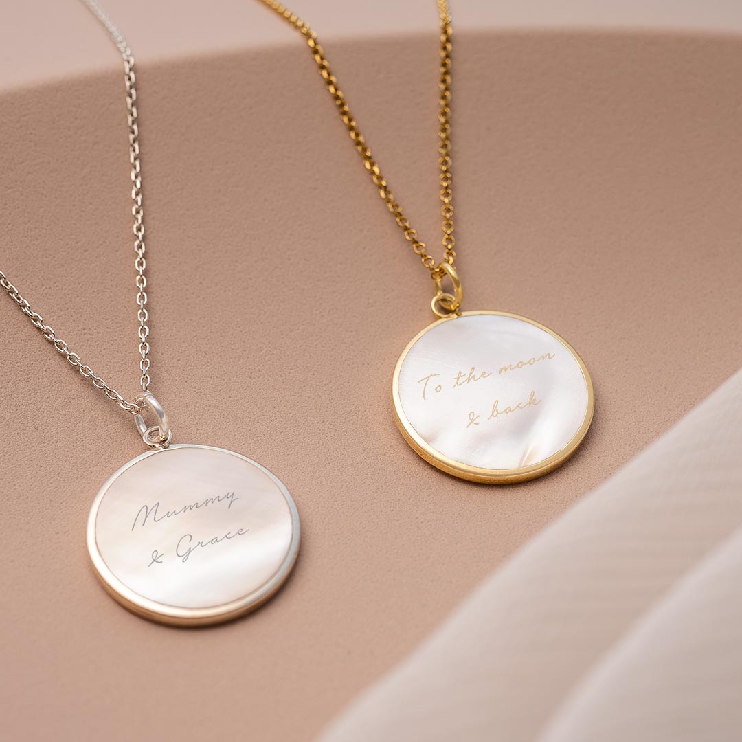 Mother of Pearl Personalised Message Necklace
