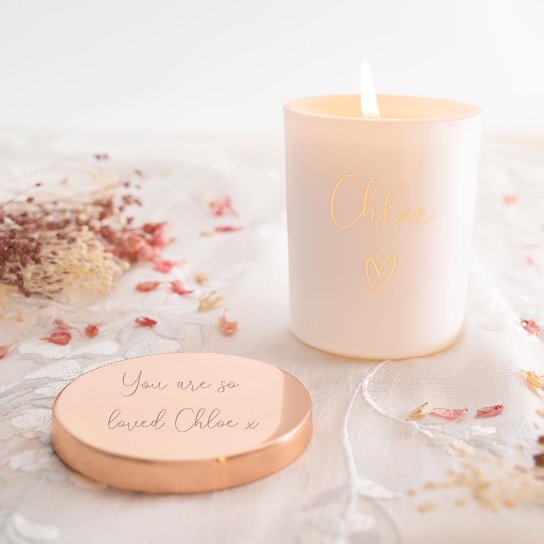 Personalised Name and Illustration Scented Candle