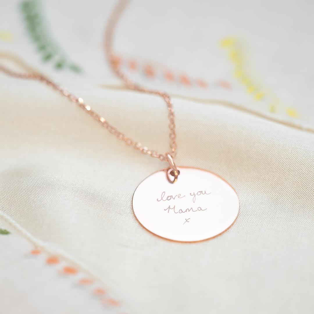 Sterling Silver Handwriting Personalised Necklace