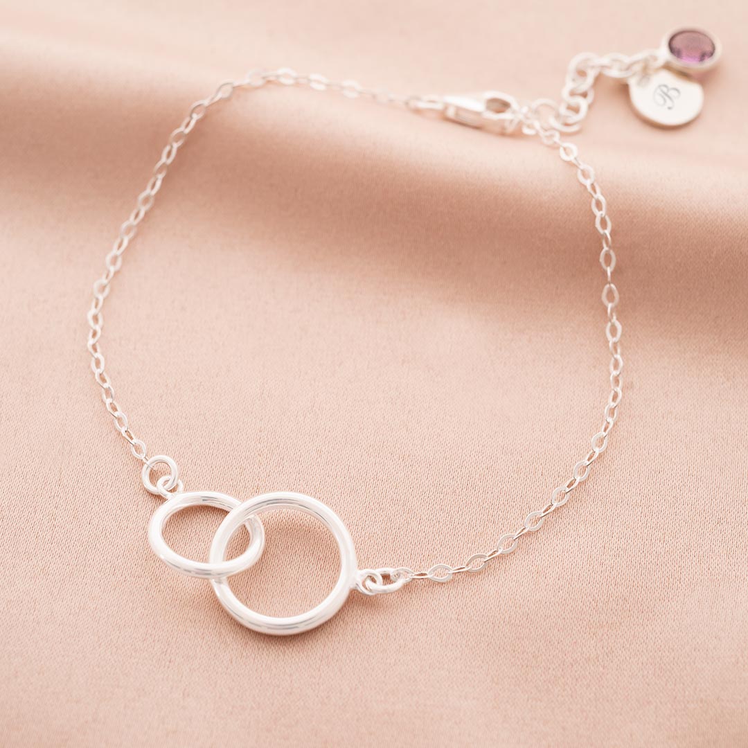 Sterling Silver Lia Circle of Life Infinity Personalised Bracelet