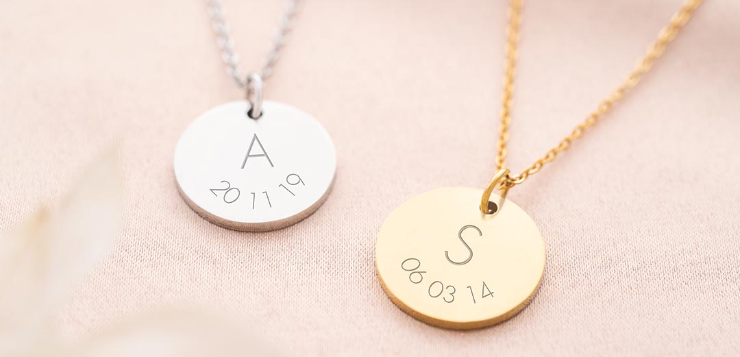 Asta Initial and Date Personalised Necklace