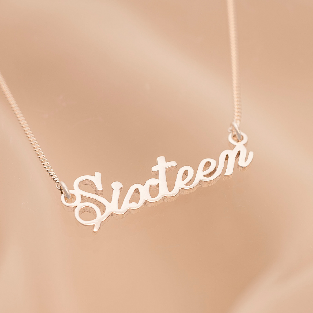 Sterling Silver Sixteen Personalised Name Necklace