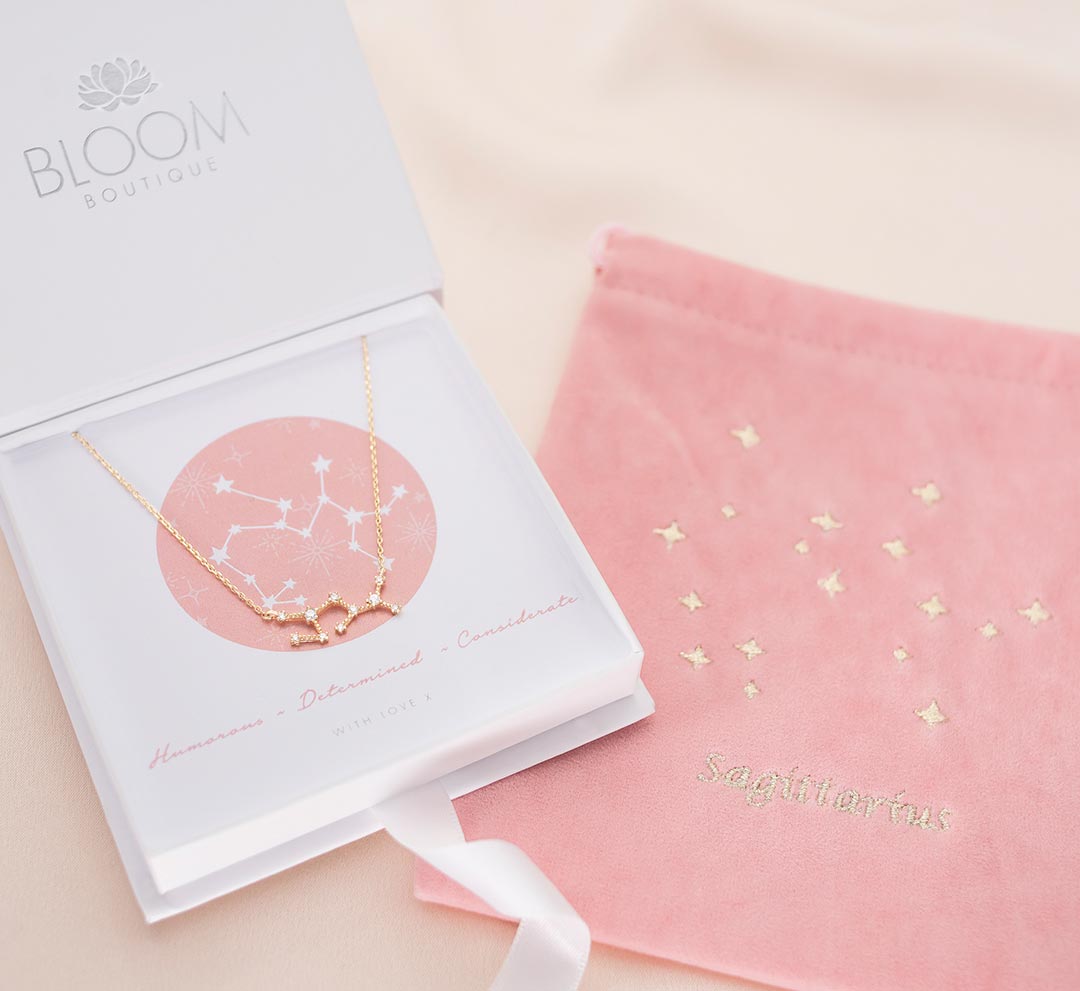 Zodiac Crystal Constellation Personalised Necklace Gift Set