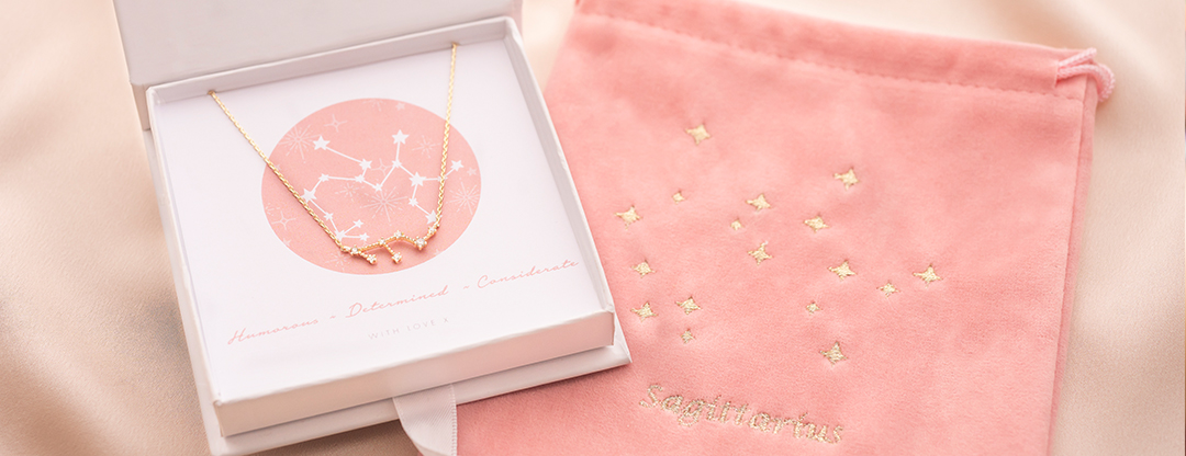 Zodiac Crystal Constellation Personalised Necklace Gift Set