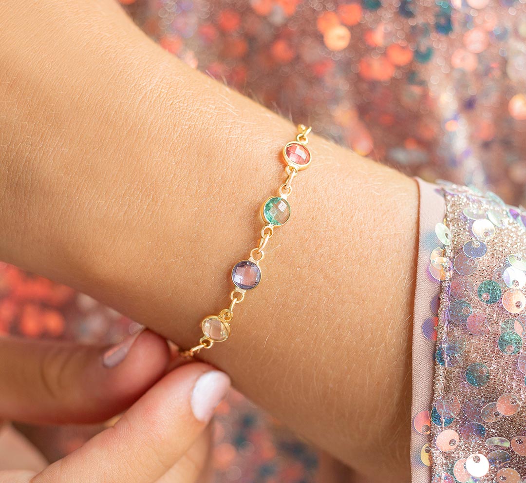Create Your Own Personalised Family Birthstone Bracelet